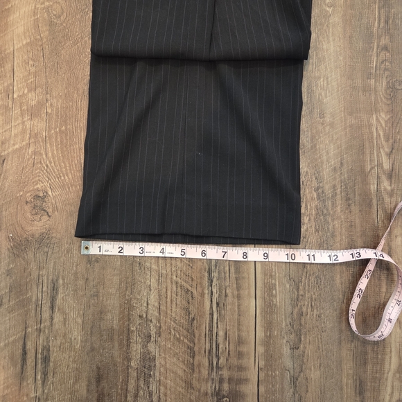 Lane Bryant Women's Dark Charcoal With Lavendar Pinstripe Pants Size 14 - Picture 6 of 13